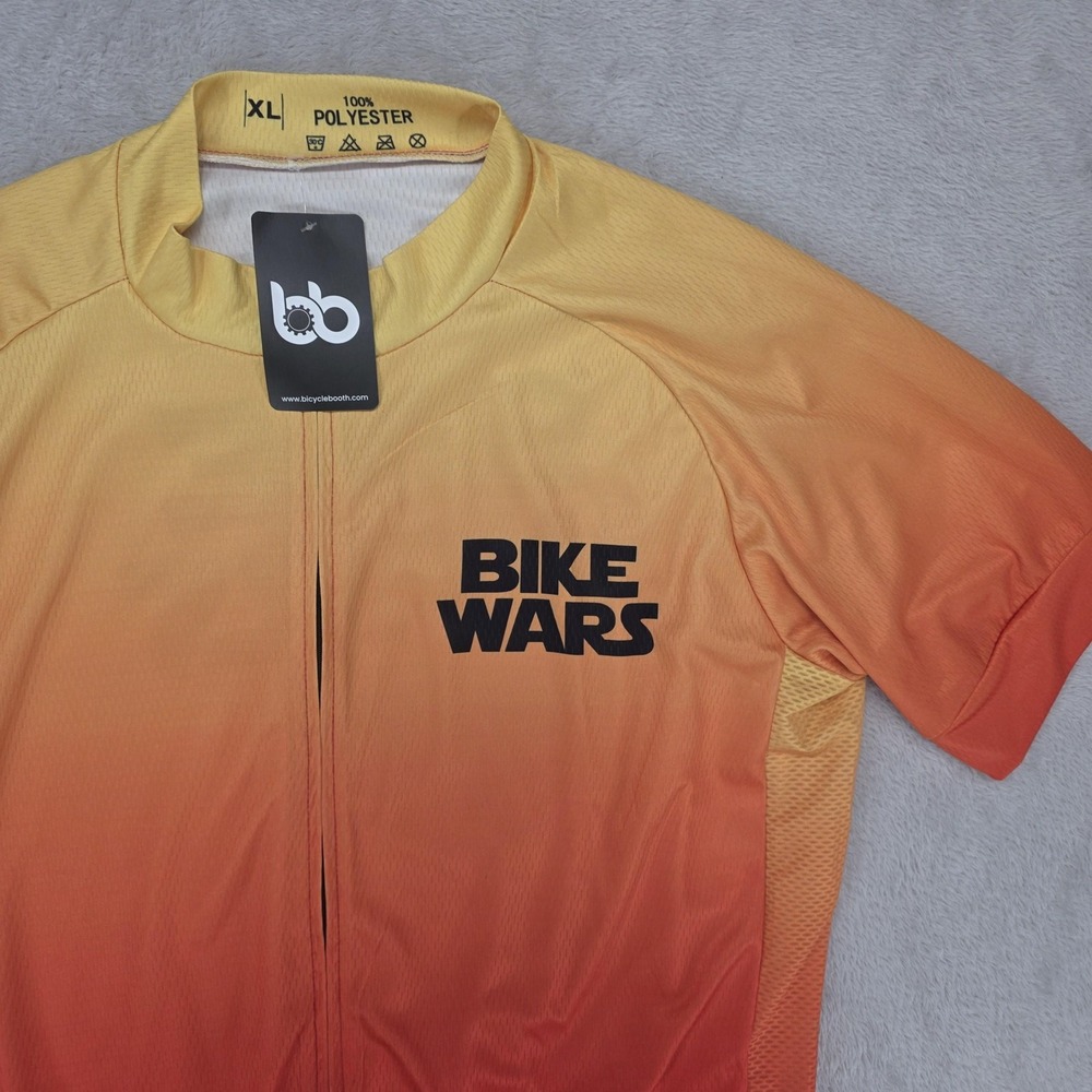 Bicycle Booth Cycling Jersey Mens XL Bike Wars Graphic Full Zip Performance